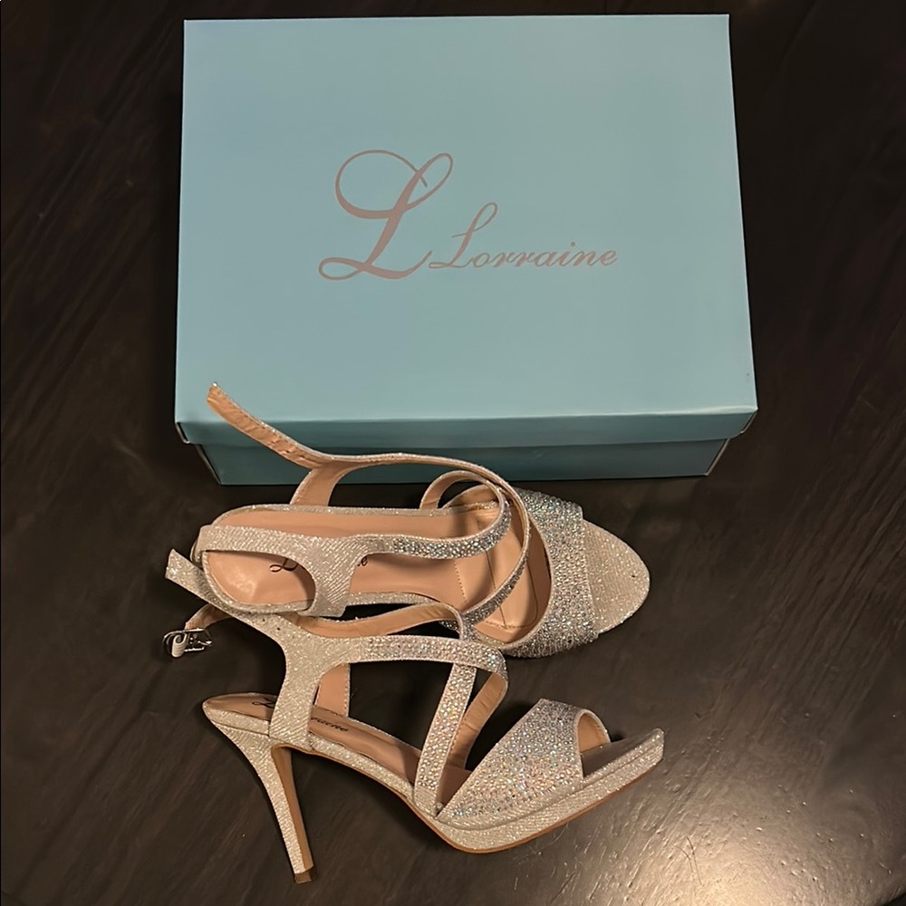 Silver Stiletto Heels with Elegant Design